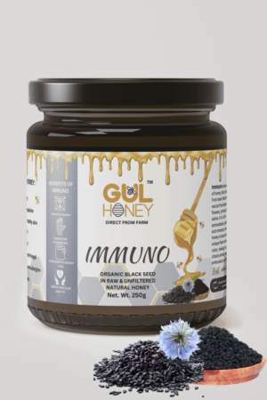 Gul Honey Immuno Honey Kalonji Black Seed -100% Pure Natural Organic Honey