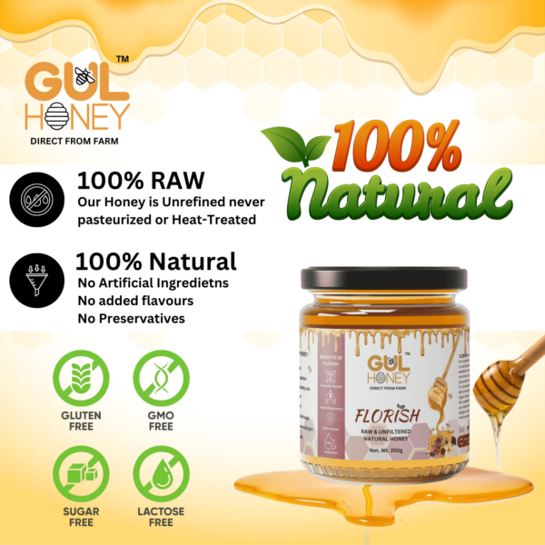 Gul Honey Florish Honey -100% pure Natural Organic Honey