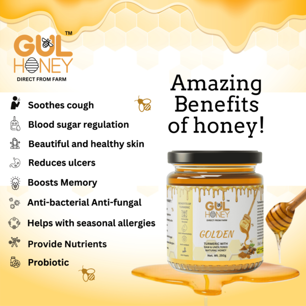 Gul Honey Golden Honey -100% pure Natural Organic Honey