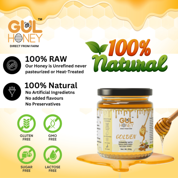 Gul Honey Golden Honey -100% pure Natural Organic Honey