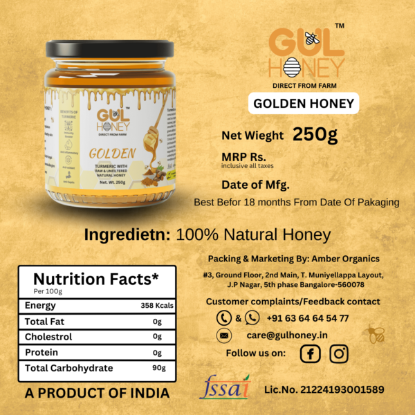 Gul Honey Golden Honey -100% pure Natural Organic Honey