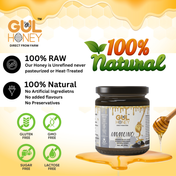 Gul Honey Immuno Honey -100% pure Natural Organic Honey