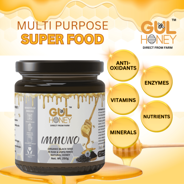 Gul Honey Immuno Honey -100% pure Natural Organic Honey