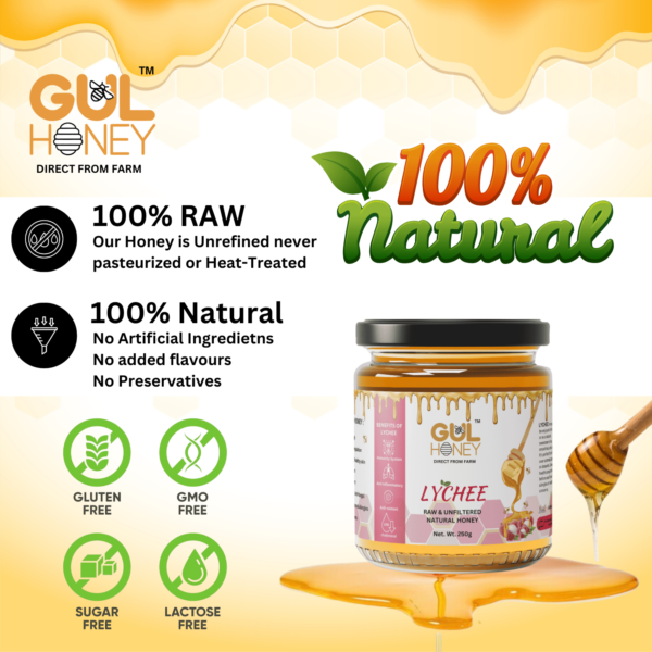 Gul Honey Lychee Honey -100% pure Natural Organic Honey