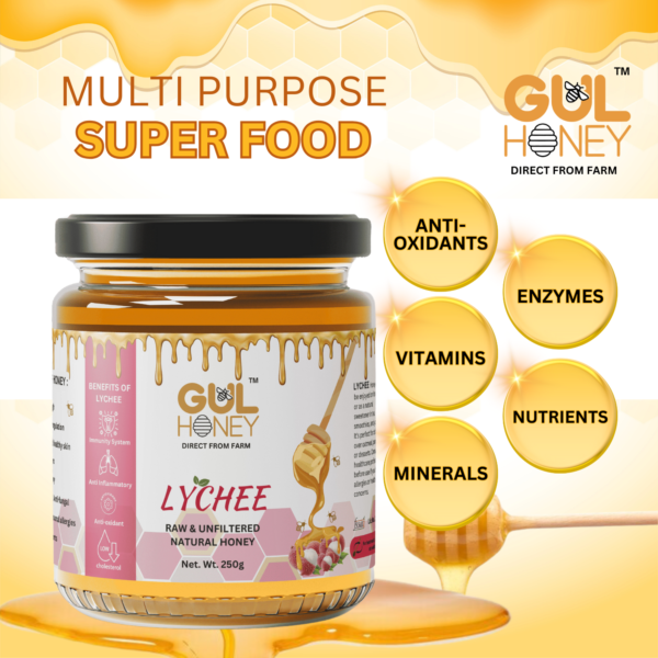 Gul Honey Lychee Honey -100% pure Natural Organic Honey