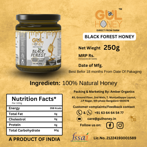 Gul Honey Forest Honey -100% pure Natural Organic Honey