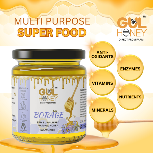 Gul Honey Borage Honey -100% pure Natural Organic Honey