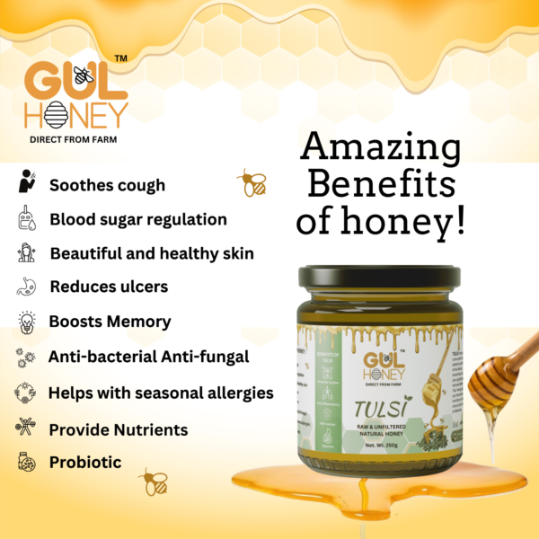 Gul Honey Tulsi Honey -100% pure Natural Organic Honey