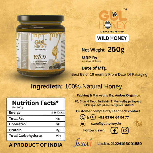 Gul Honey Wild Honey -100% pure Natural Organic Honey